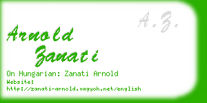 arnold zanati business card